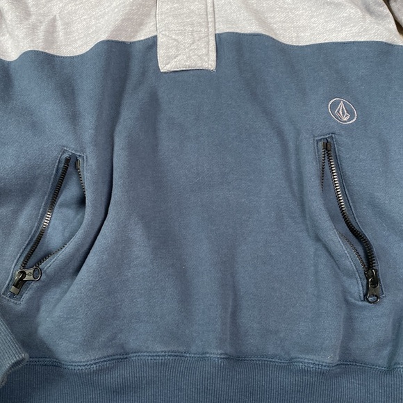 Volcom Hoody Pullover Blue Gray Color Block Men’s XS - Picture 6 of 11